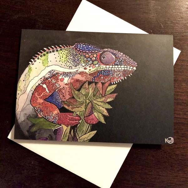 Panther Chameleon Greeting Card picture