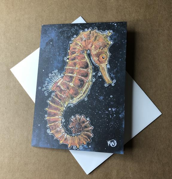 Copper Seahorse Greeting Card picture