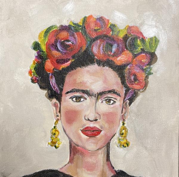 Frida - signed reproduction on canvas picture