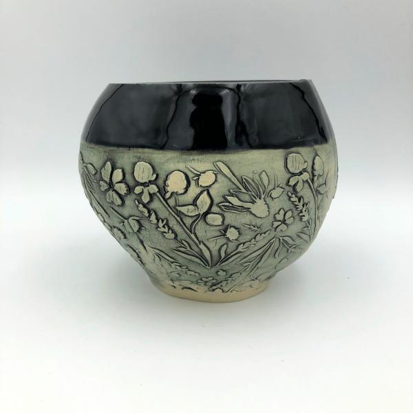 Handbuilt Botanic Texture Pottery Vase picture