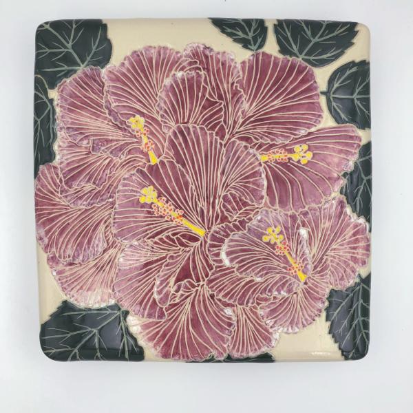 Floral Ceramic wall pillow picture