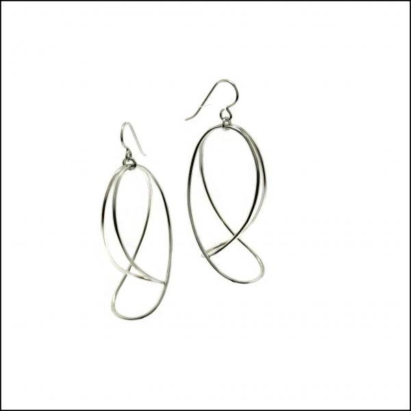 folded loops drop earrings picture