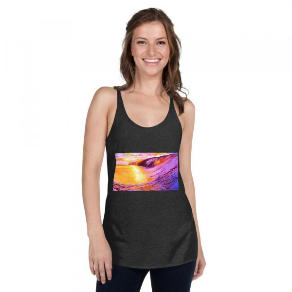 Womens Racerback Tank Tops-Down the Line picture