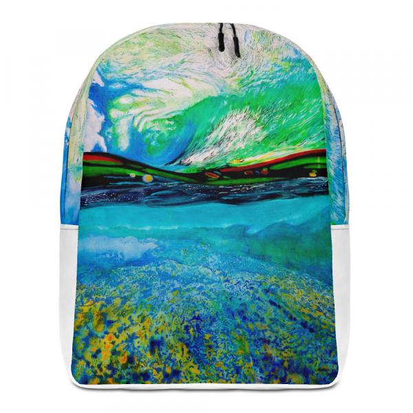 All-Over Print Minimalist Backpack-Ocean + Sky picture