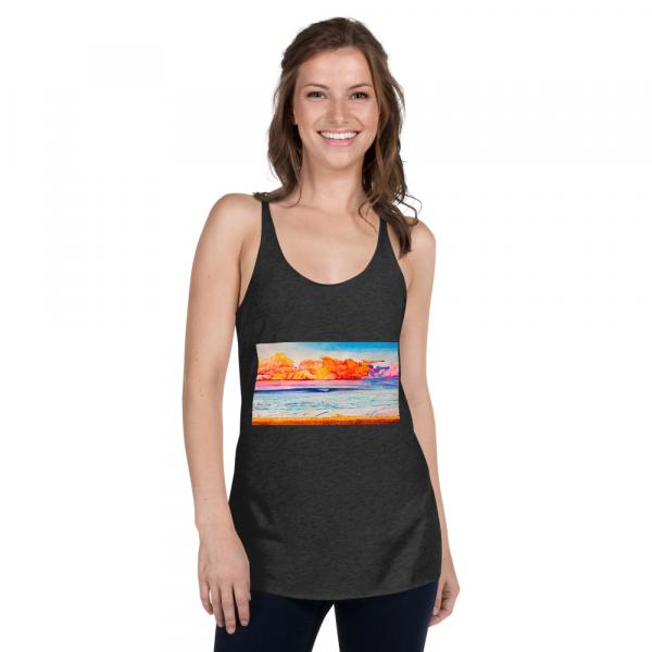Womens Racerback Tank Tops-Psychedelic Wave picture