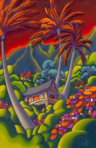Hawaiian Nights End Framed Metal Giclee picture