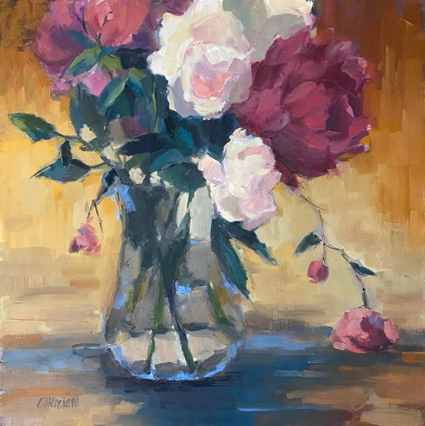 Peonies in a Glass Vase picture