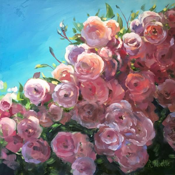 Pink English Roses Oil Painting picture