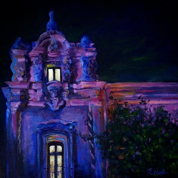 Prado at Night Balboa Park Oil Painting picture