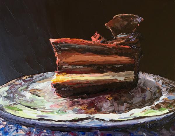 La Bete Noire, Extraordinary Desserts, Palette Knife Oil Painting picture