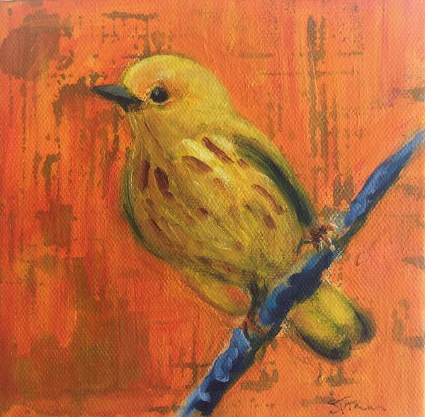 Yellow Warbler small bird painting picture