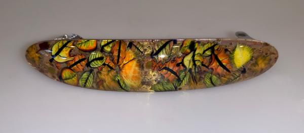 Falling Leaves Glass Barrette picture