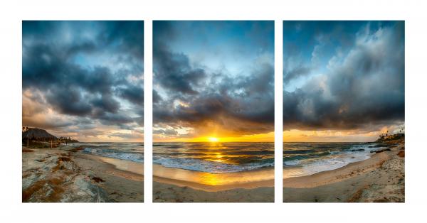 Windansea Panoramic - 30"x60" Metal Triptych picture