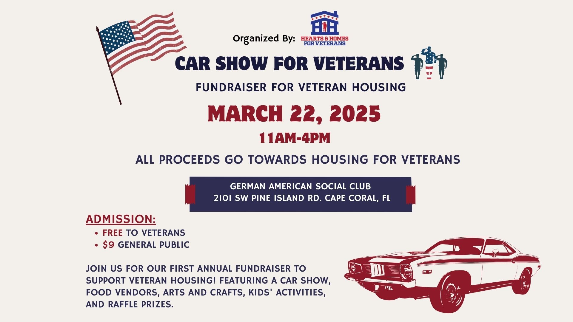 Hearts and Homes: Car Show for Veterans