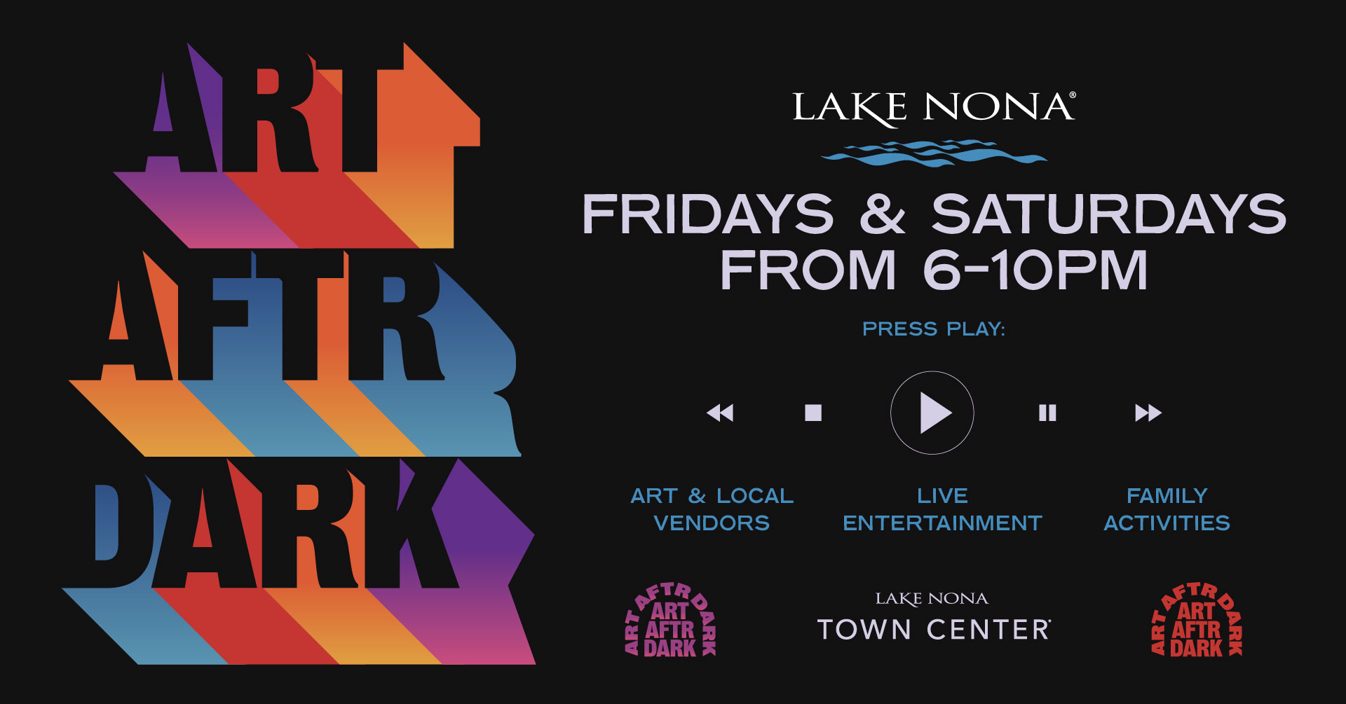 Saturday Art After Dark Lake Nona Town Center  March 29