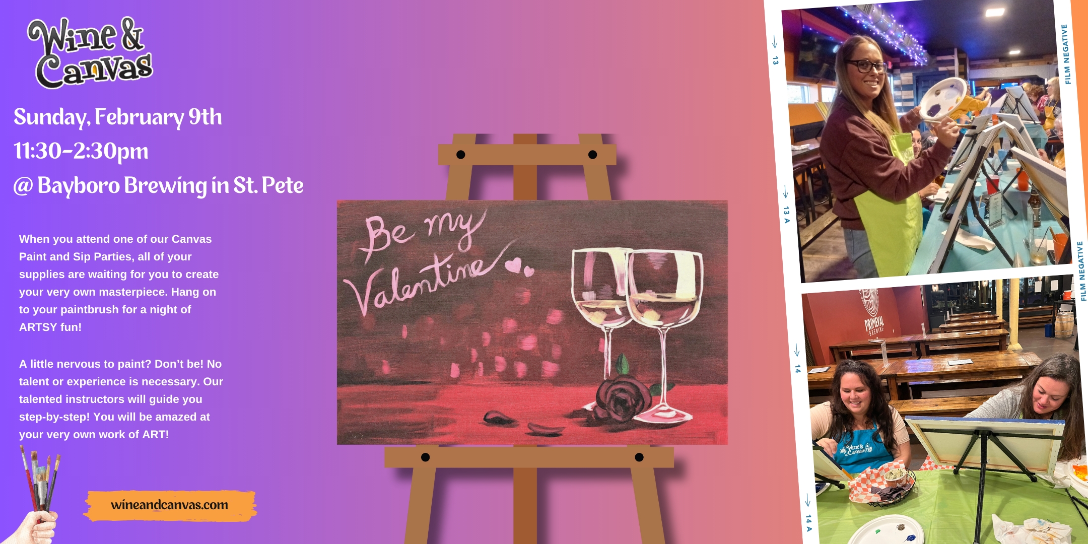 St Pete Sip and Paint – Be My Valentine