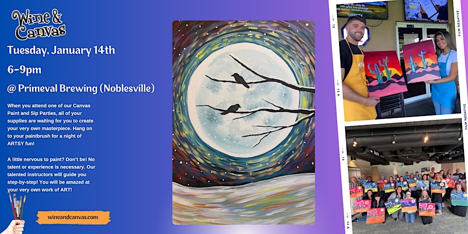 Winter Full Moon Paint and Sip at Primeval Brewing