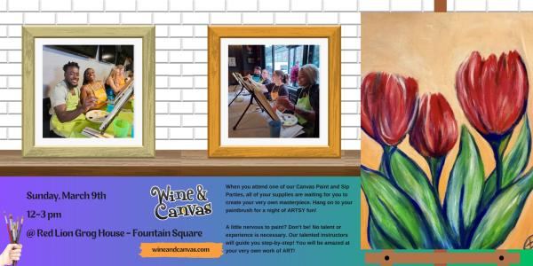 Fountain Square Art Party – March Tulips