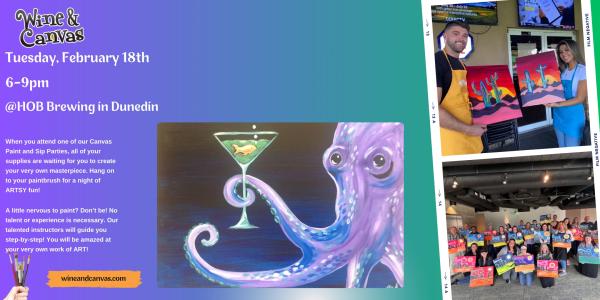 Dunedin Paint and Sip – Octopus Martini