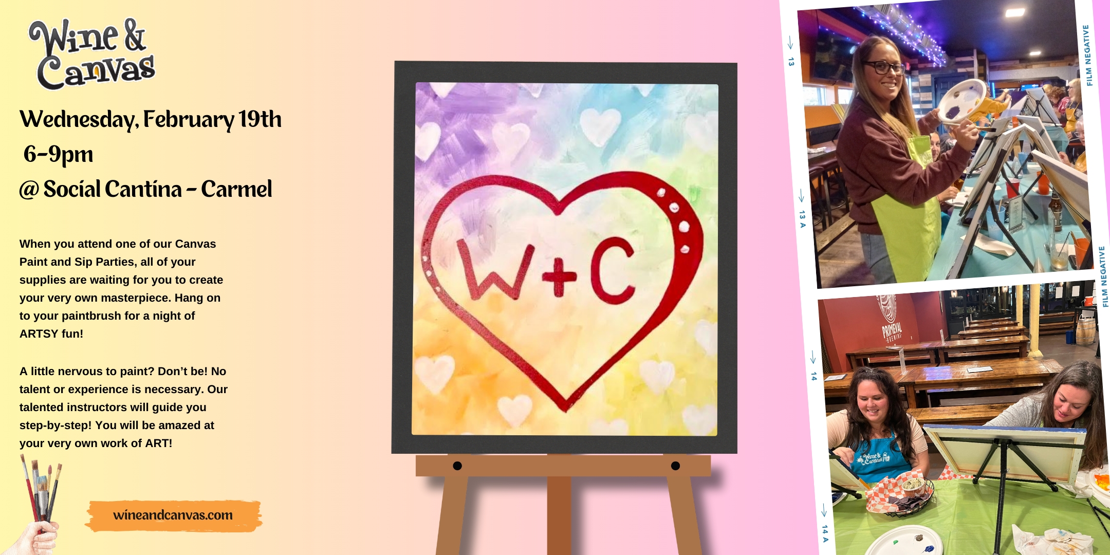 Candy Hearts – Paint and Sip Event