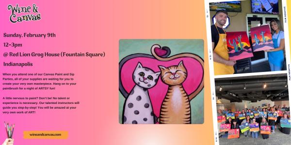 ðŸ’—ðŸ˜» Fountain Square Paint and Sip – Be My Valentine ðŸ’—ðŸ˜»