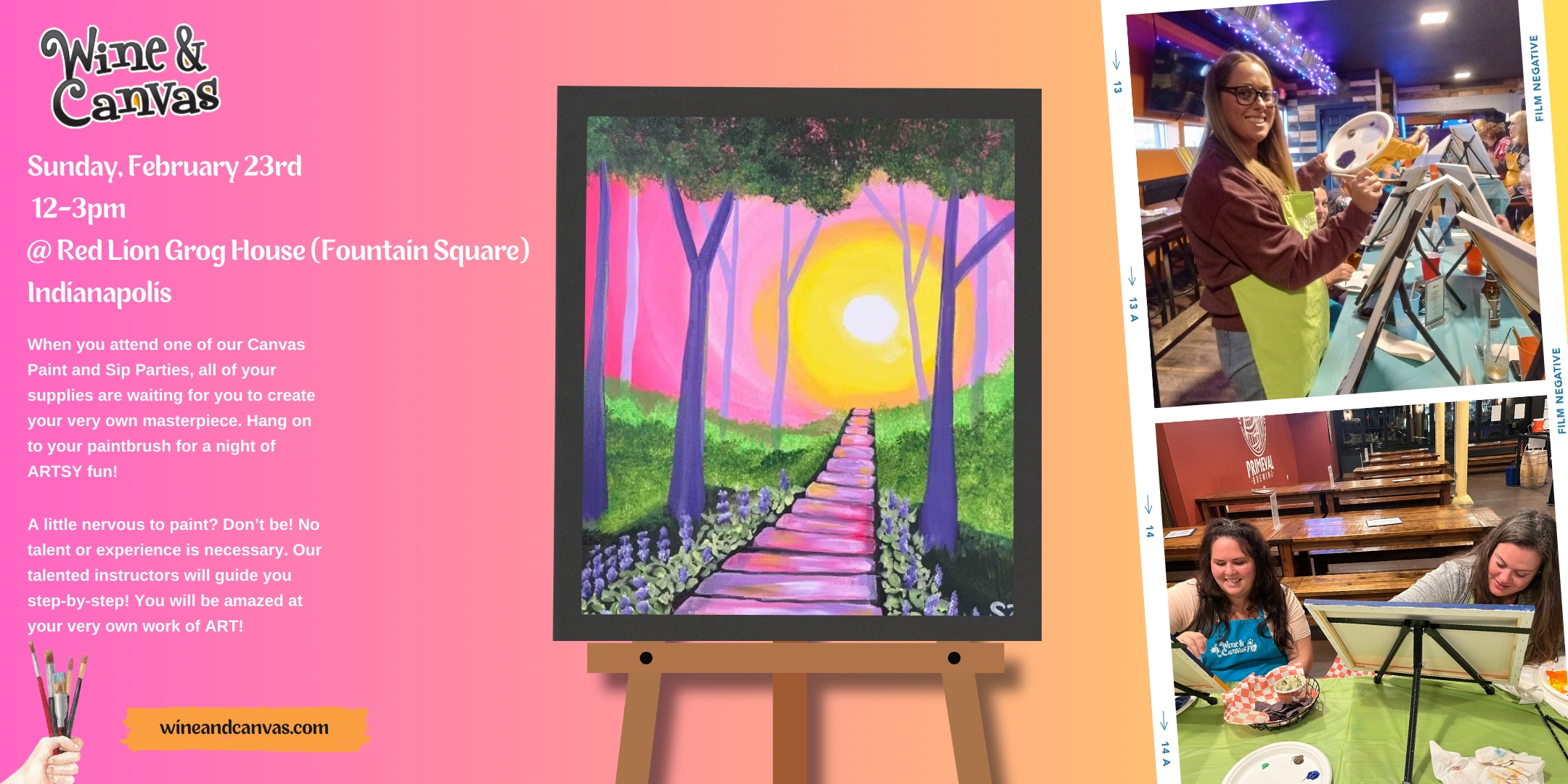 Fountain Square Paint and Sip – Forest Path