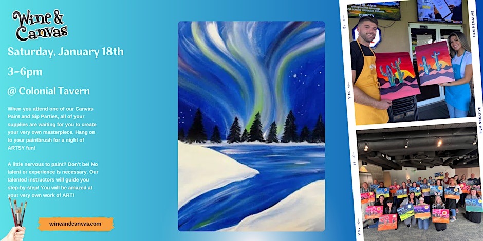 South Indy Fun Paint Party – Northern Lights