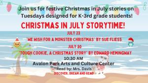 JULY 30TH - Christmas in July Story Time cover picture