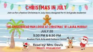 JULY 20TH - Christmas in July Story Time cover picture