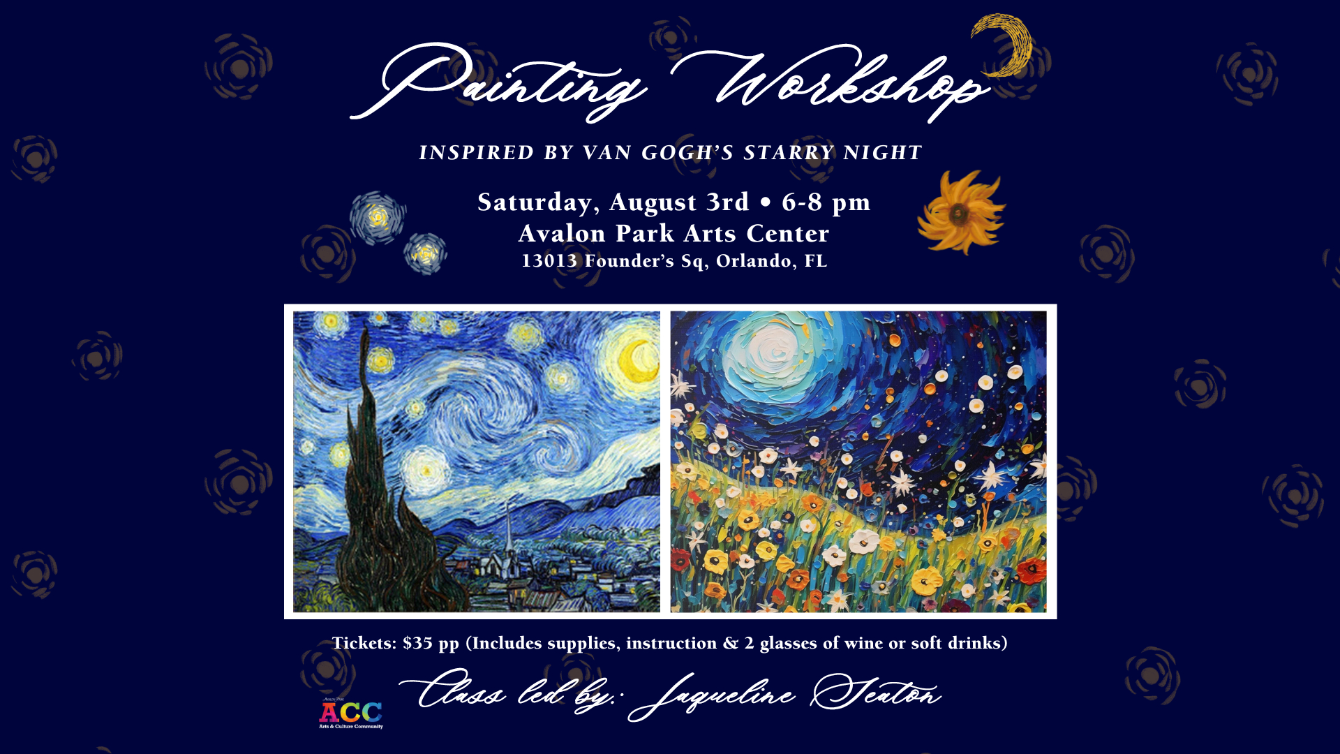 Painting Workshop Inspired by Van Gogh's Starry Night cover image