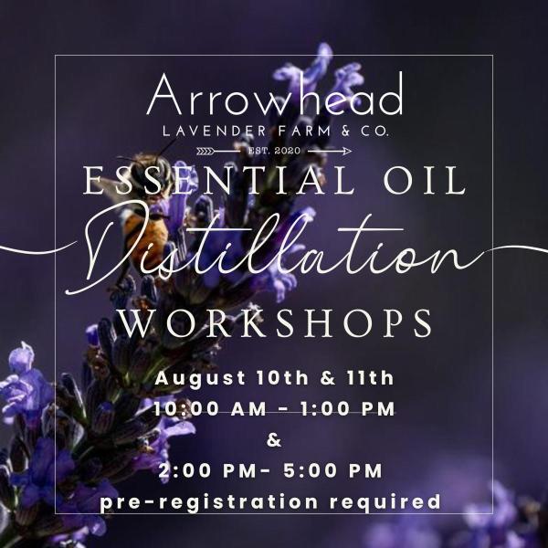 Essential Oil Distillation 101-From field to bottle  8/11 2pm-5pm