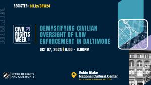 Demystifying Civilian Oversight of Law Enforcement in Baltimore City: From the 1800s to 2024 cover picture