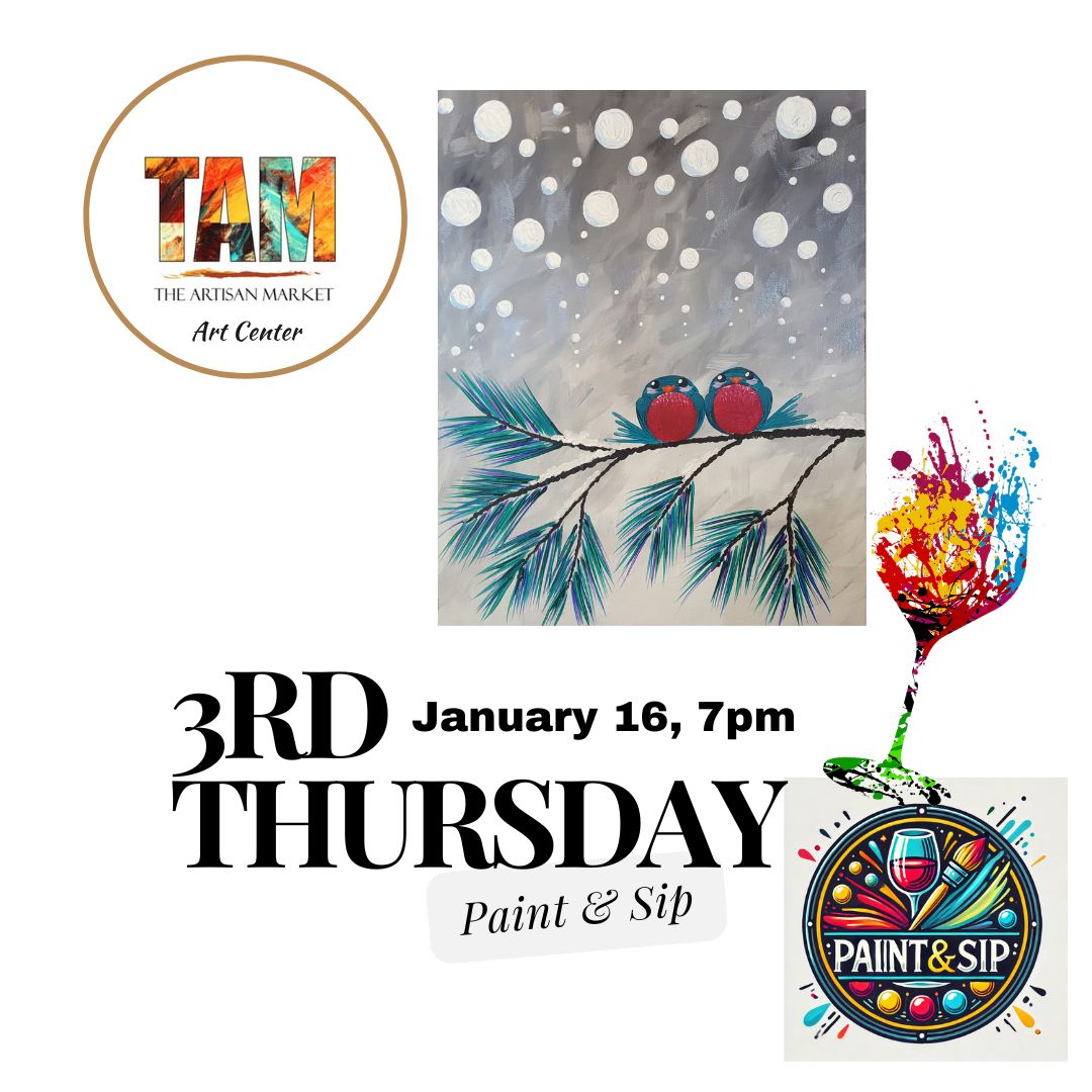 Jan 16th, 3RD Thursday Paint & Sip