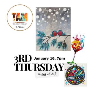 Third Thursday Paint & Sip January 16th cover picture