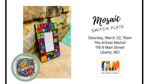 Mosaic Glass Switch Plate cover picture