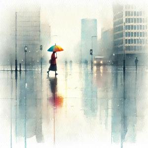 Tuesday Morning Watercolors Rainy Day Reflections cover picture