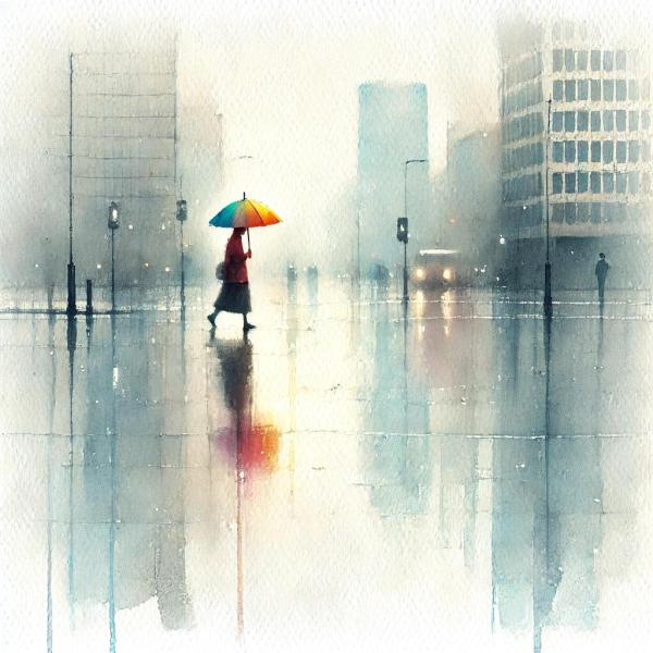 Tuesday Morning Watercolors Rainy Day Reflections