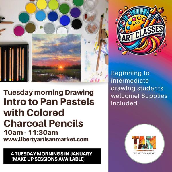 Tuesday Morning Drawing-Intro to Pan Pastels