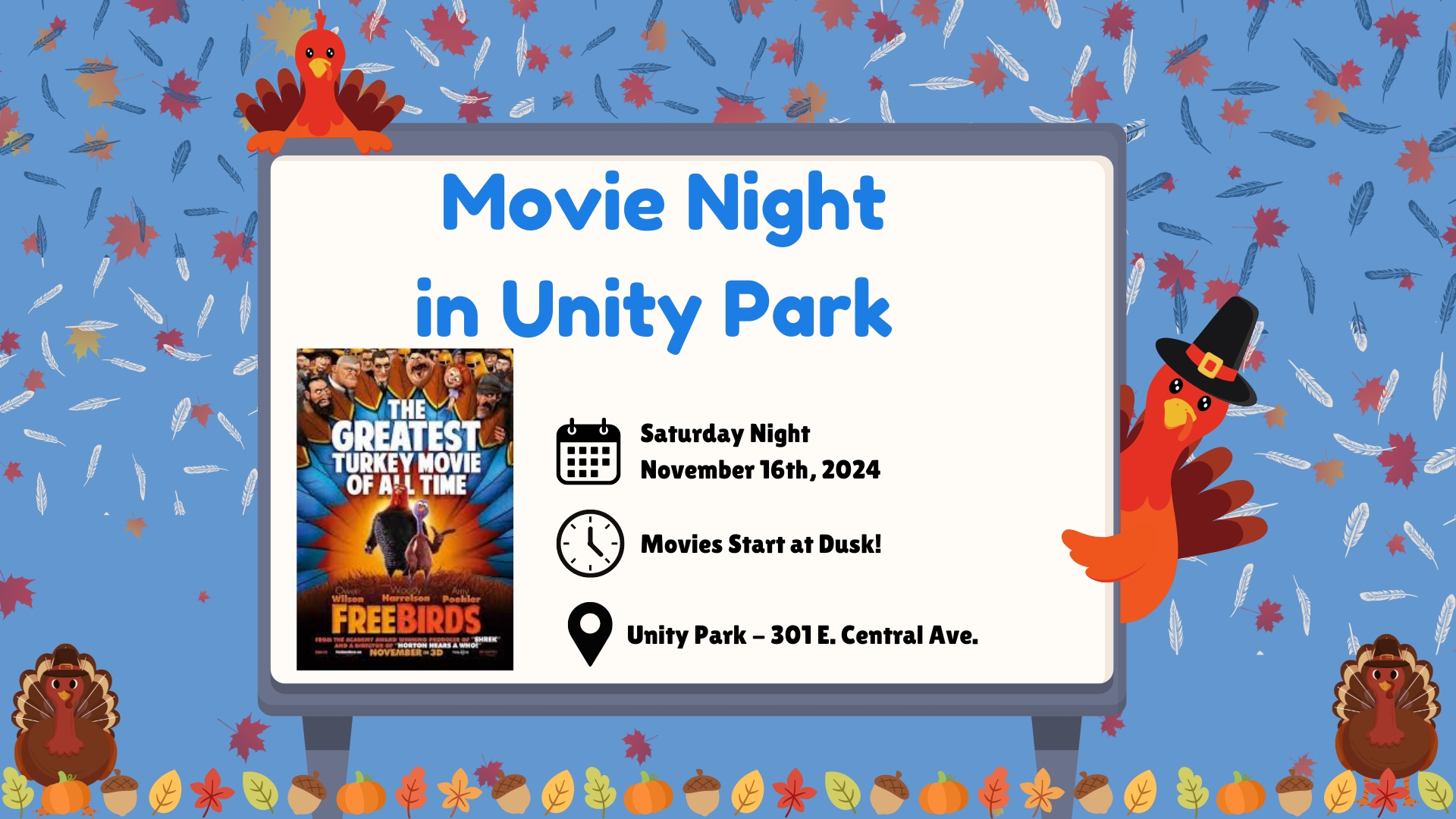 Movie Night in Unity Park: "Free Bird" cover image