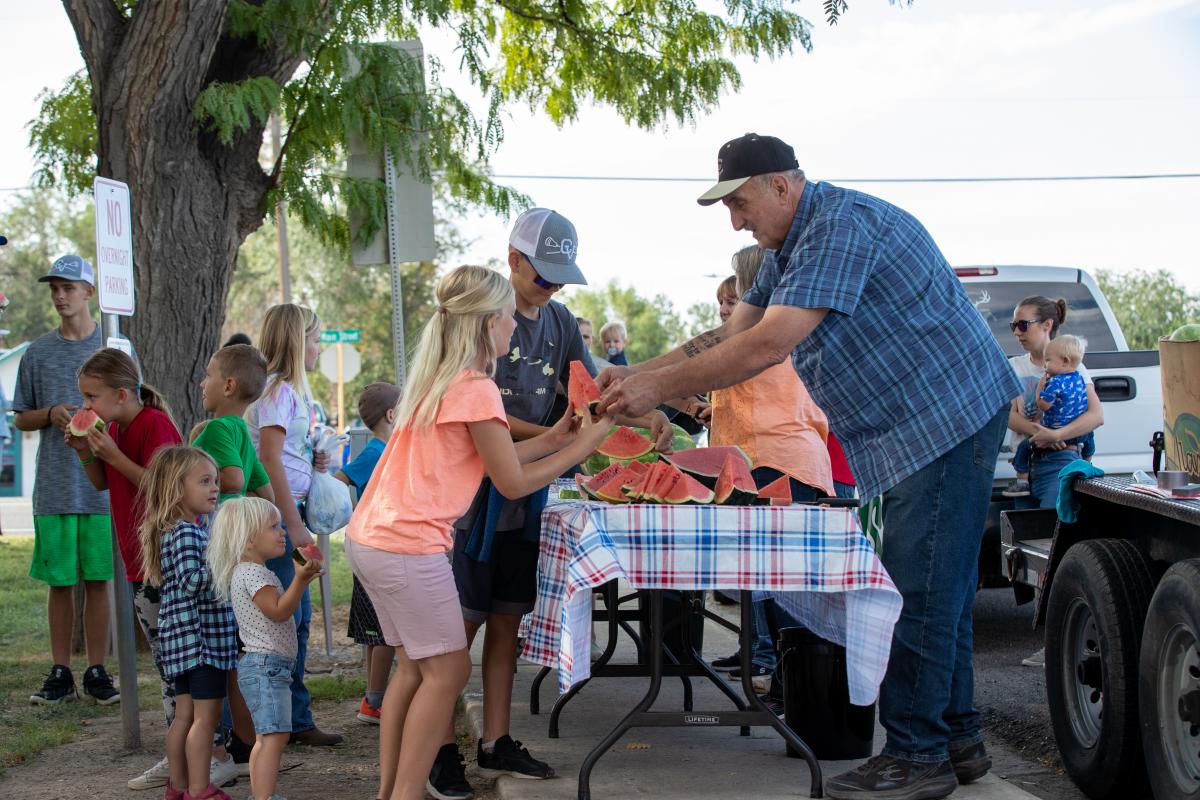 Vetere Family serving Watermelon