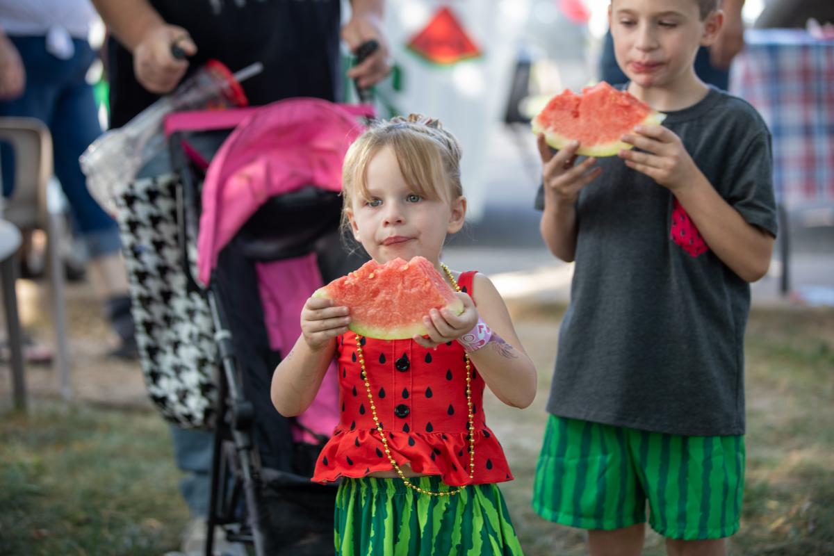 Little girl with Watermelon