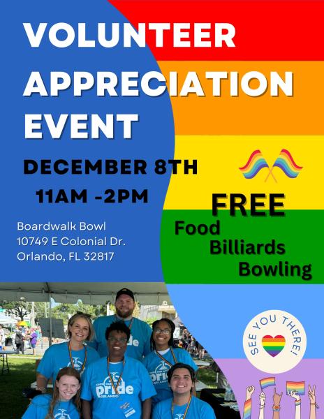 Pride Volunteer Appreciation Event