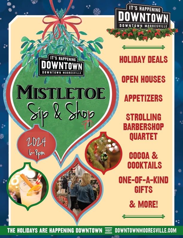 Downtown Mooresville Mistletoe Sip & Shop