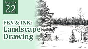 PEN & INK: Landscape Drawing cover picture