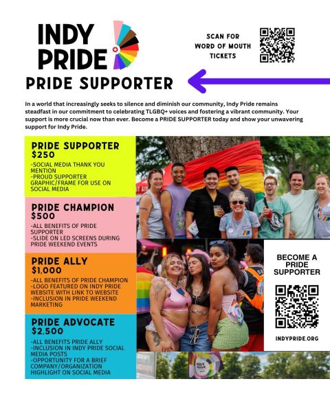 Indy Pride Weekend Community Supporter