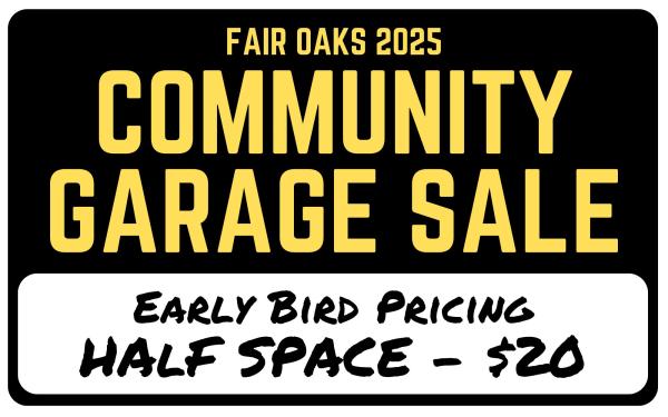 Garage Sale Half Space - Early Bird Pricing