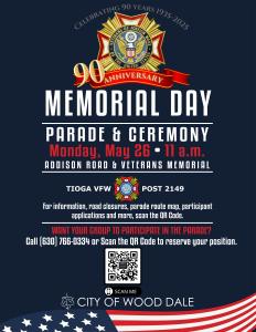 Wood Dale Memorial Day Parade Application 2025