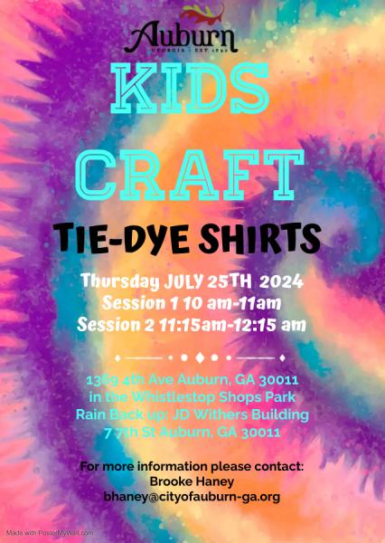 2024 Kids Craft Tye Due Shirts