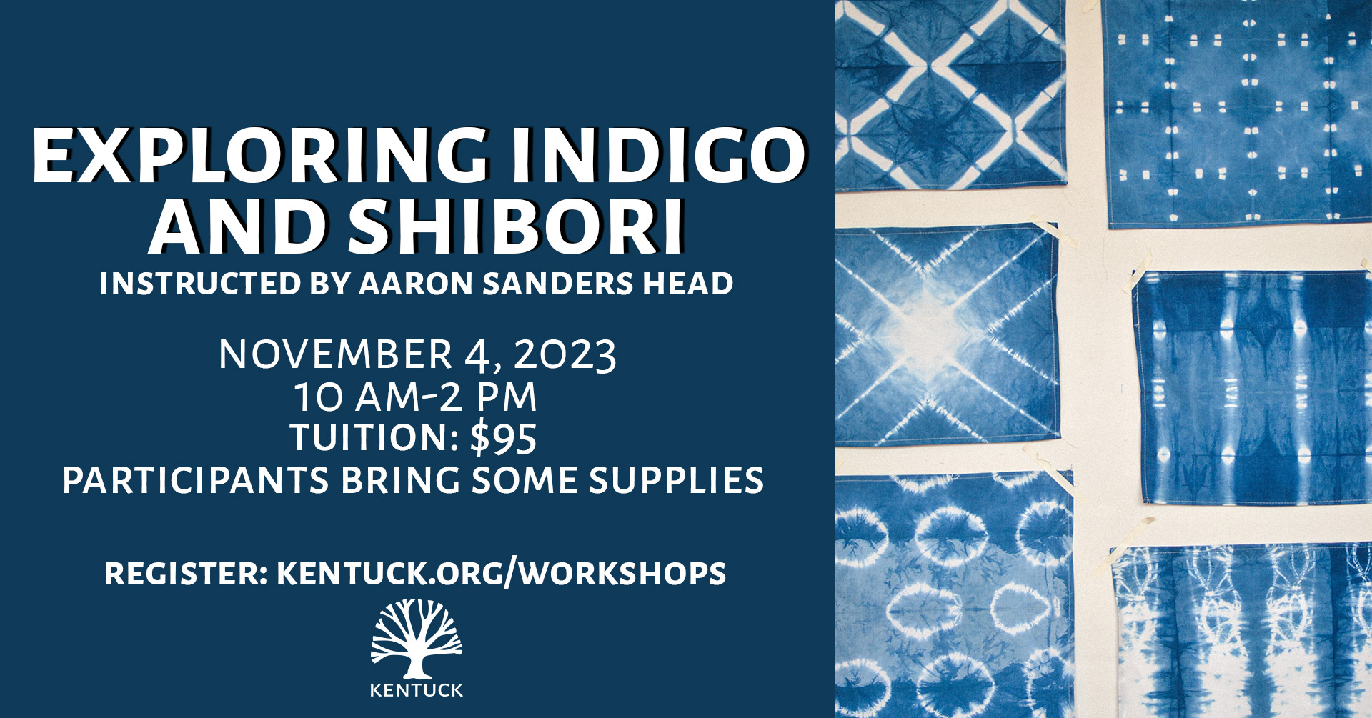 Exploring Indigo and Shibori with Aaron Sanders Head: November 2023 cover image