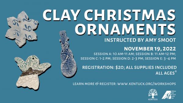 Clay Christmas Ornaments: November with Amy Smoot